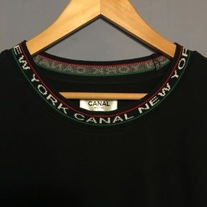 Canal Deco Pique Long Sleeve Shirt Black L
